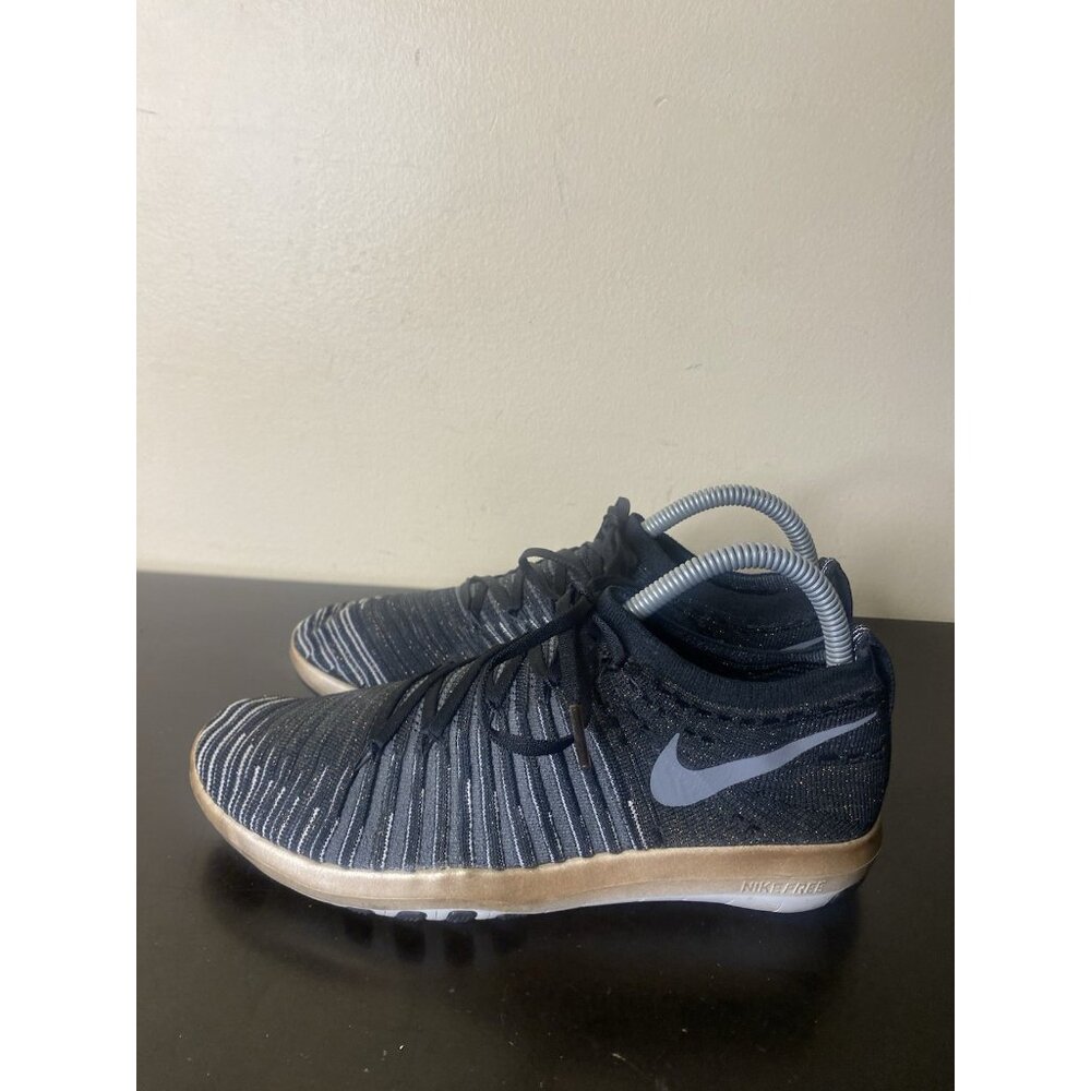 Nike Free Flyknit Womens Training Running Sneakers Black Size 7.5